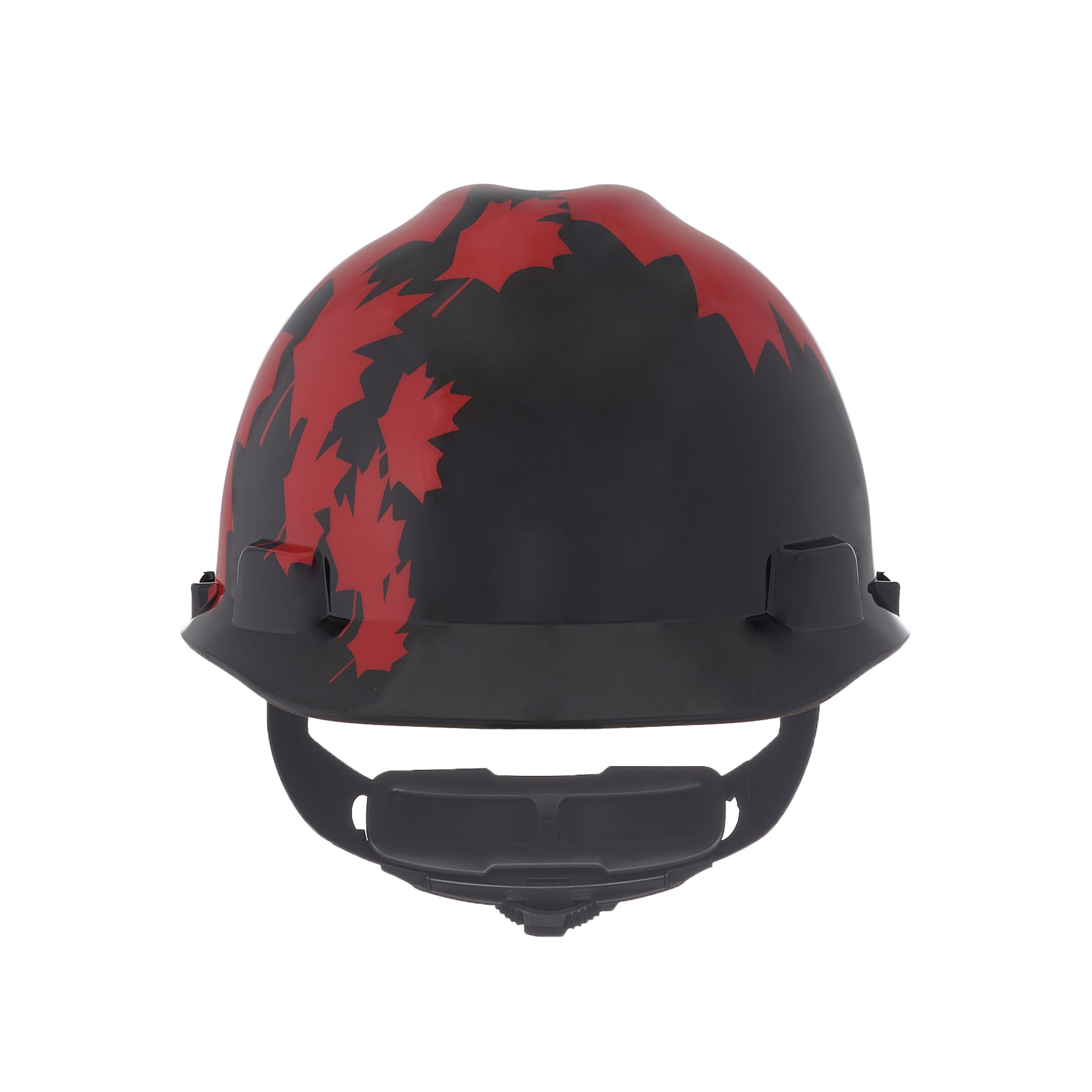 Canadian Freedom Series V-Gard Slotted Protective Cap, Black w/Red Maple Leaf